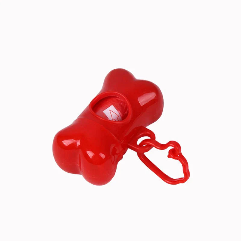 Roter Kotbeutelspender Knochenform für Haustierbedarf