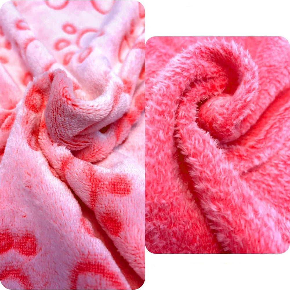 weiche katzendecke in rosa