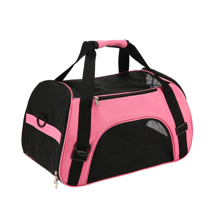 Faltbare Haustiertasche in Pink