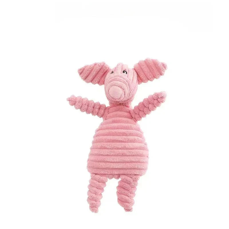 Plüsch-Hundespielzeug Tierform – Schwein, weich & robust