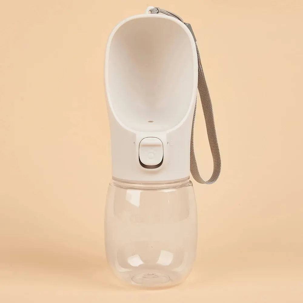 tragbare Hundewasserflasche  BPA-frei in Weis