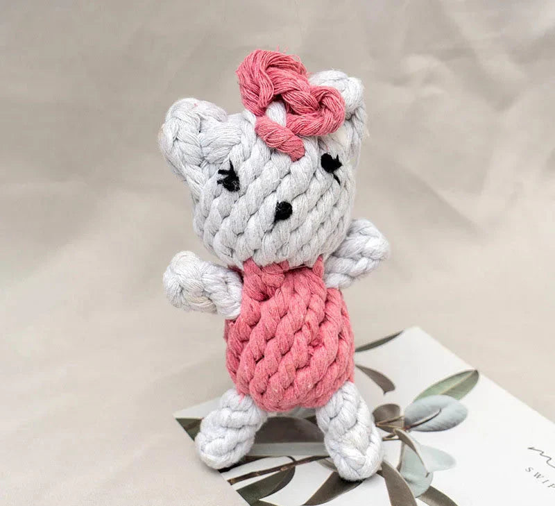 Seil-Plüschhundespielzeug Katze