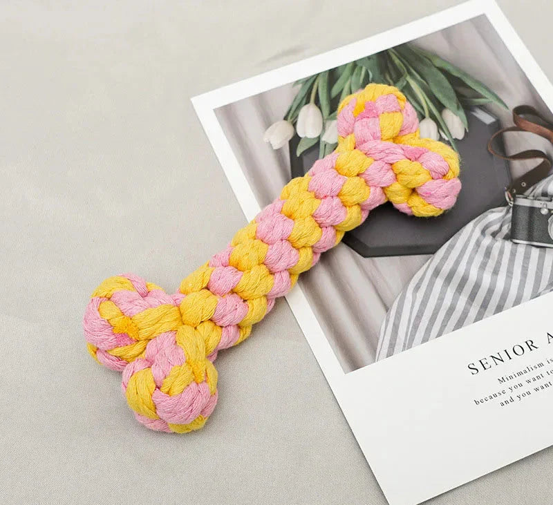 Seil-Plüschhundespielzeug Knochen