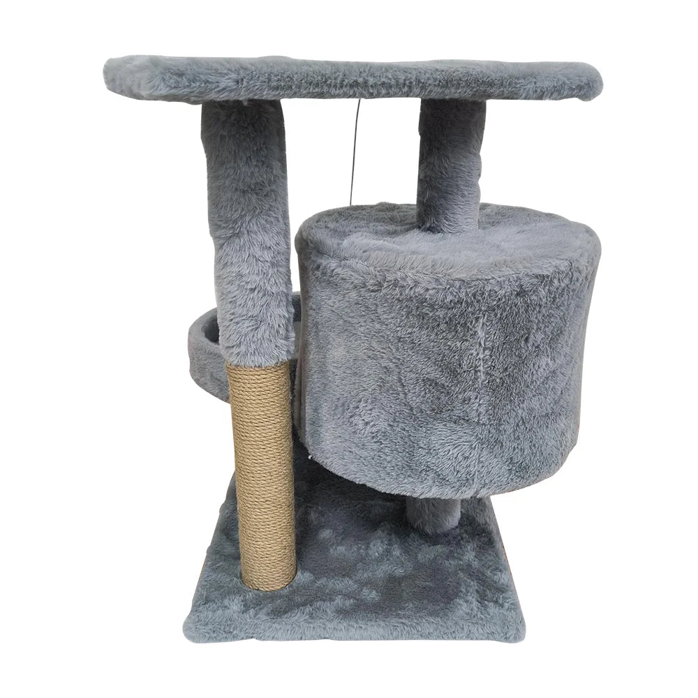 kratzbaum mit höhle und sitzplattform