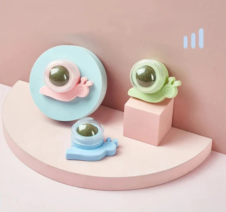 3er-Set Katzenminze Bälle in Schneckenform – bunt gemischt