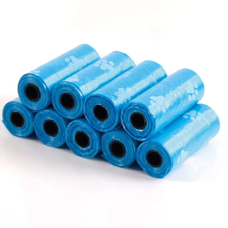 Kotbeutelrolle für Spaziergang mit Hund in Blau