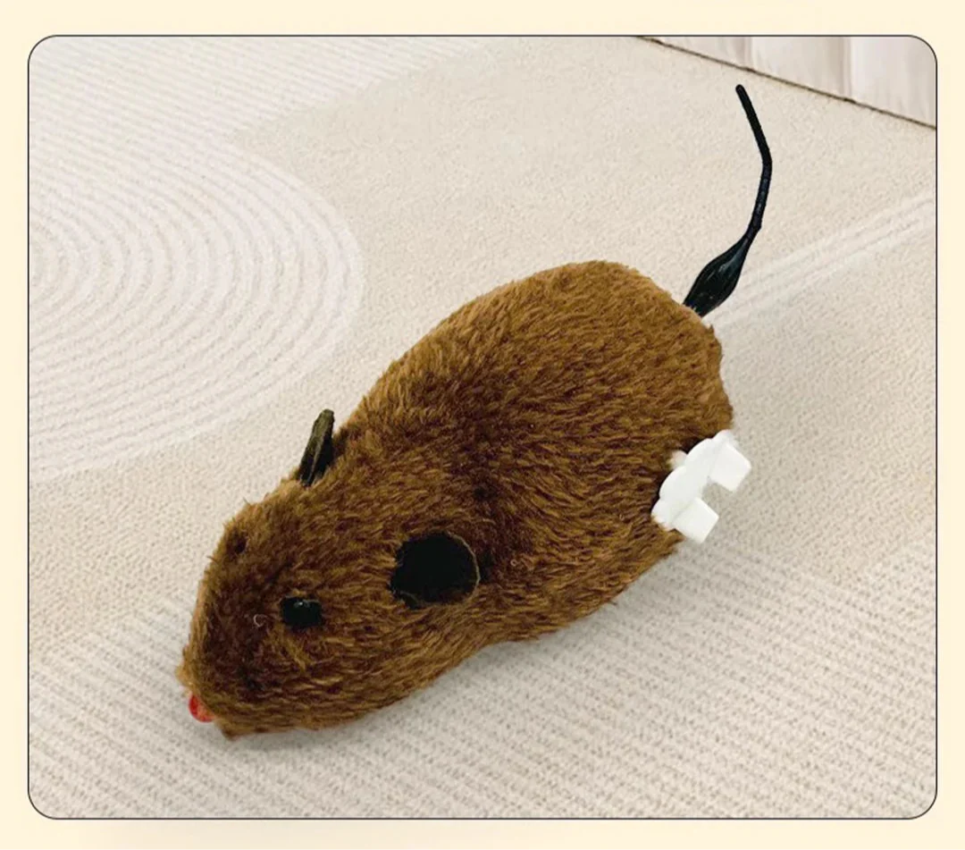 Plüschmaus Katzenspielzeug in Braun