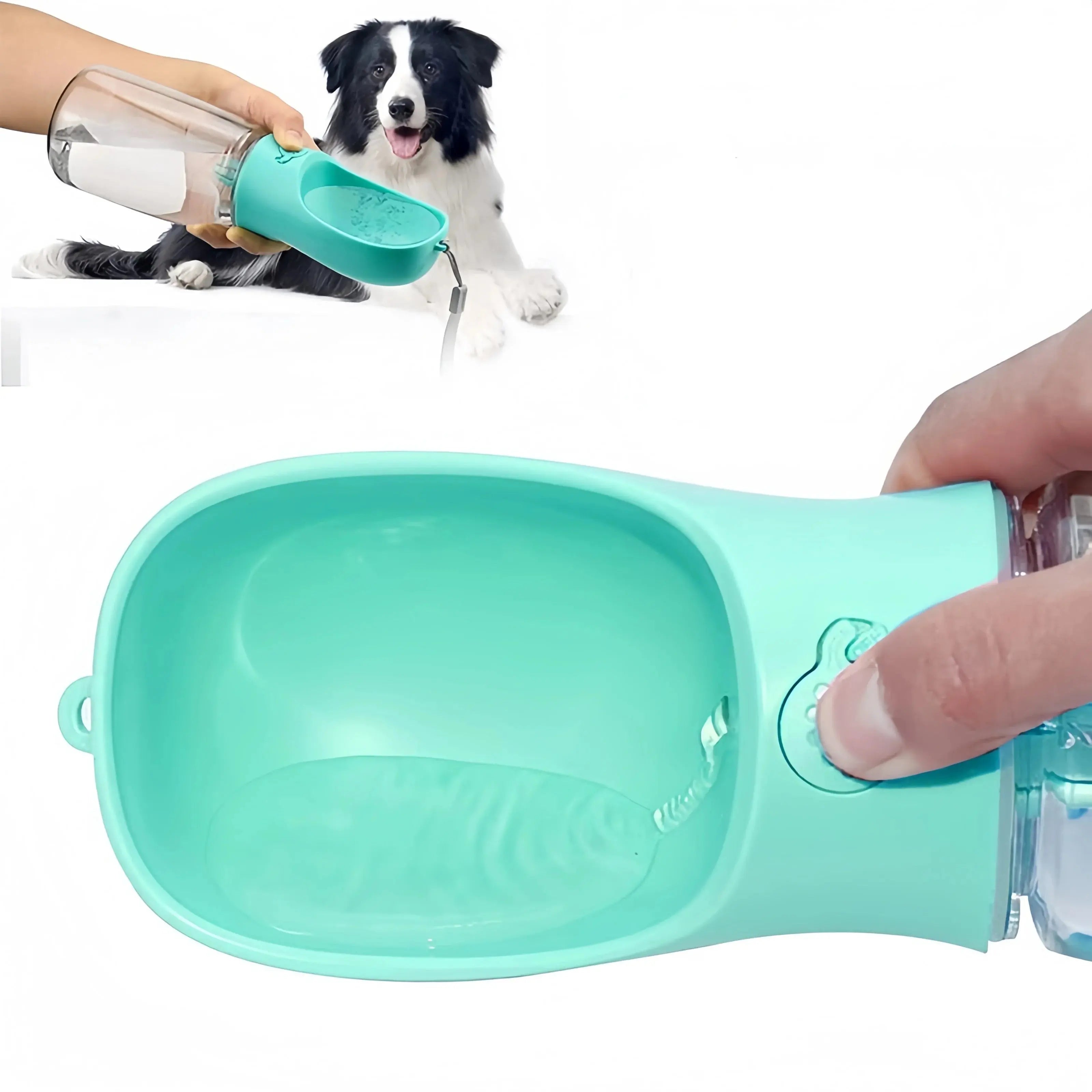 auslaufsichere Hundewasserflasche mit Snackfach