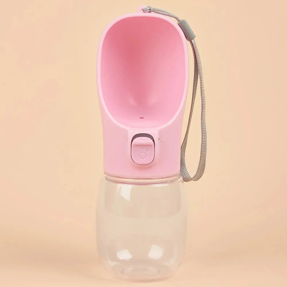 tragbare Hundewasserflasche  BPA-frei in pink
