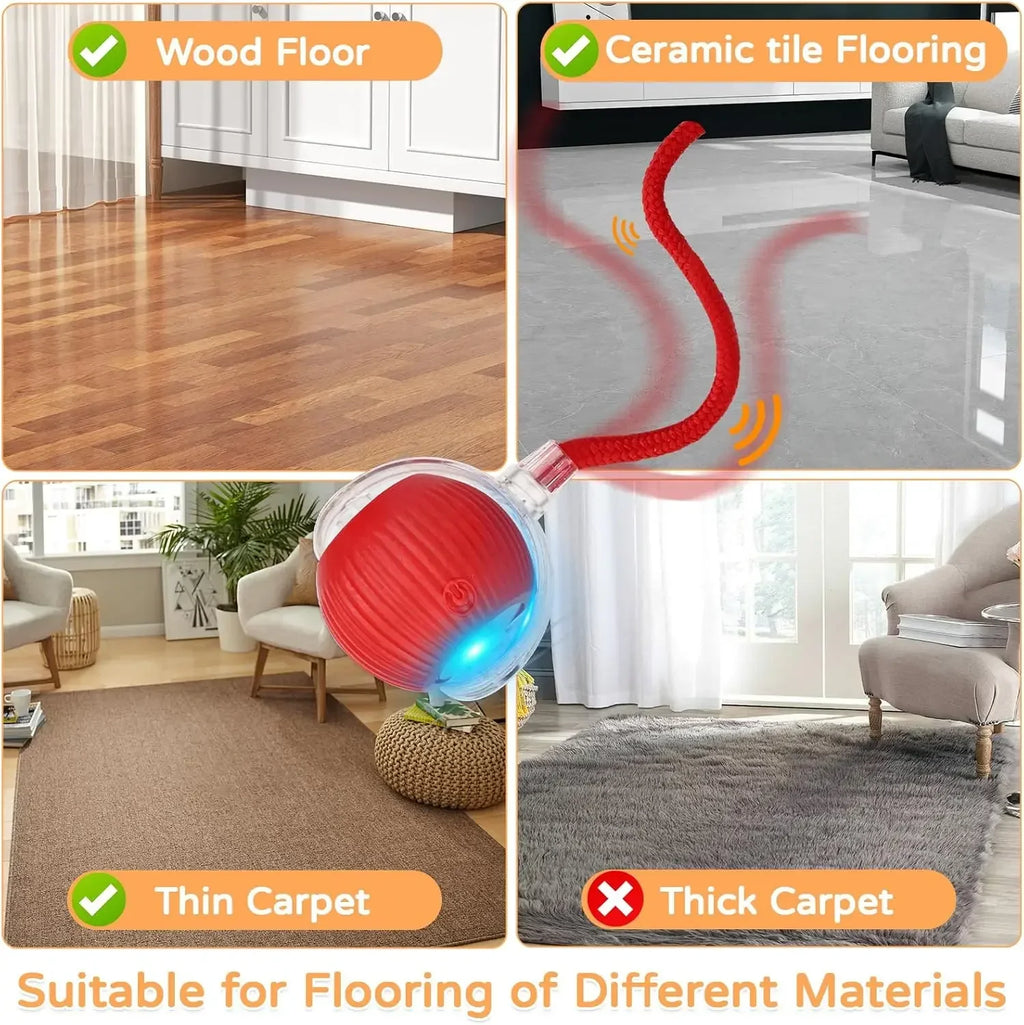 selbstbewegender Ball auf Holzboden richtig anwenden