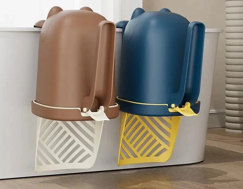 Katzenschaufel mit Box und Griff aus Kunststoff