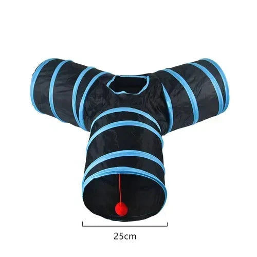 Y-förmigen Katzentunnel mit Spielball