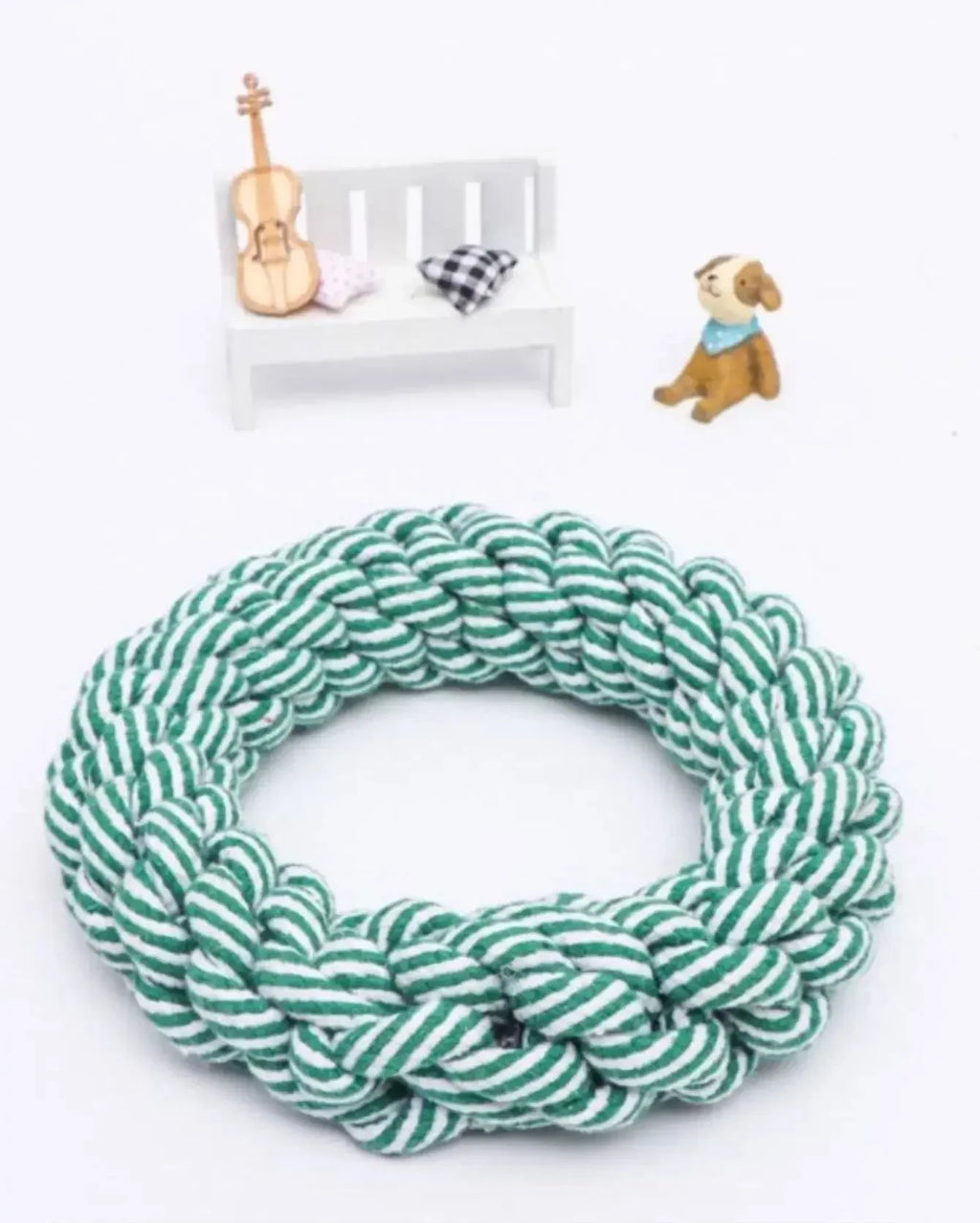 Nahaufnahme von geflochtenem Baumwollseil